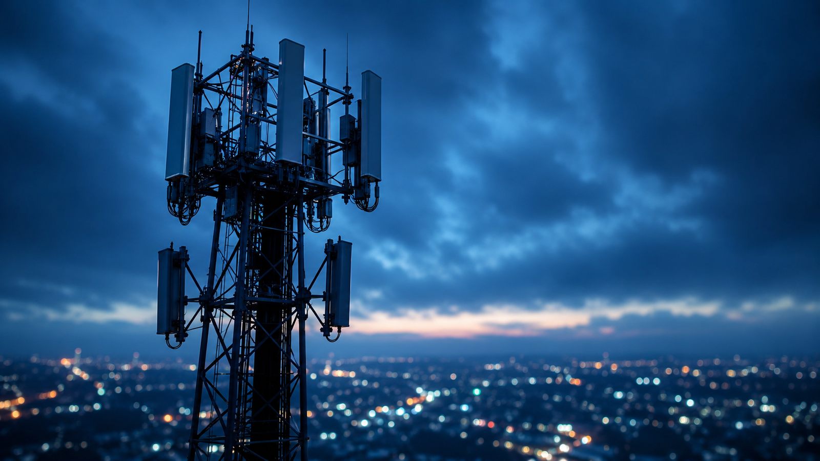 Telecom tower at dusk - TEC MTCTE certification for telecom equipment in India